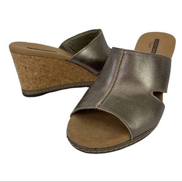 Clarks Shoes Clarks Collection Lafley Mio Pewter Leather Platform